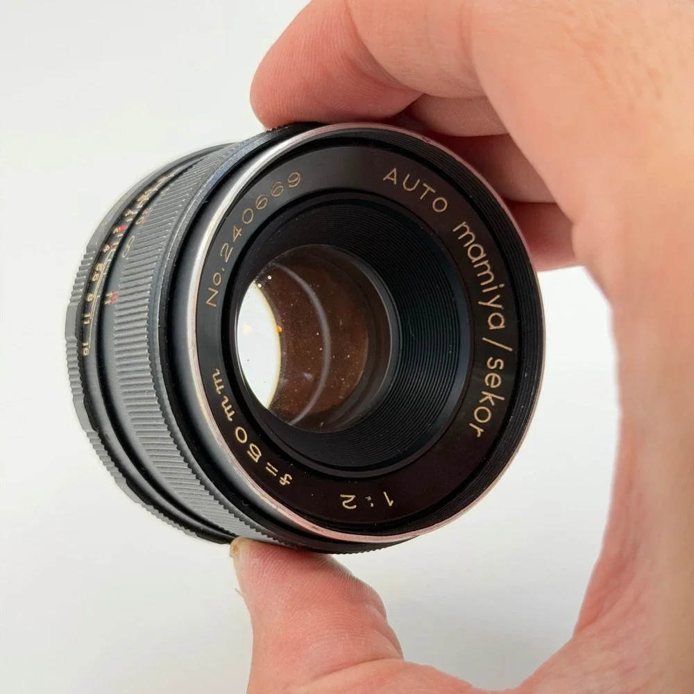 Auto Mamiya Sekor 50mm f2 M42 Screw Mount Lens Vintage Japan Debris + Fungud